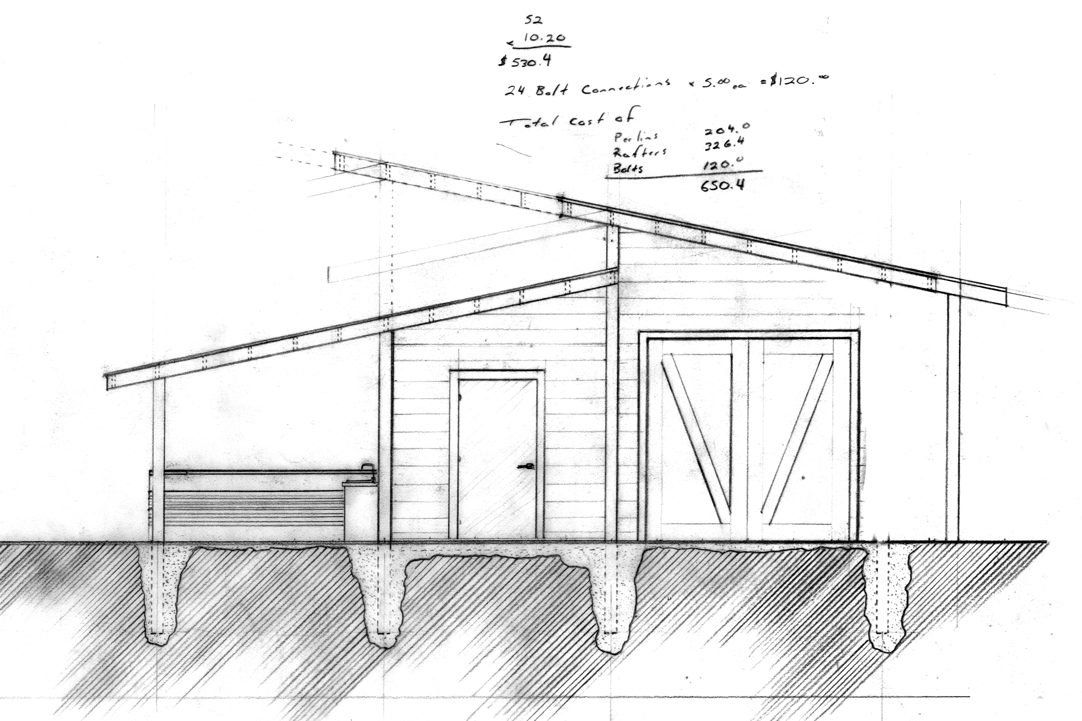 interlocking shed roofs longitudinal